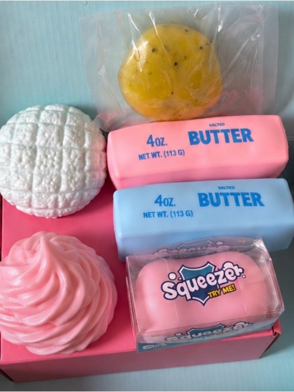 Crunchy squish bundle! Cheese,potatoe,soap,2Xbutter.All sealed.